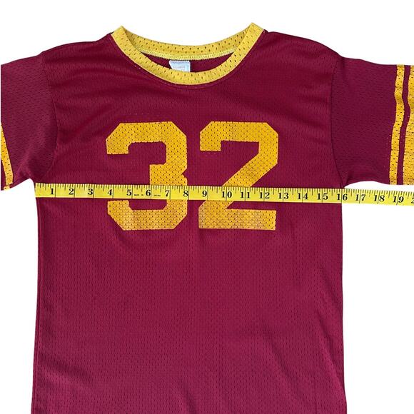 Vintage Youth Norwich Mesh Football Jersey #32 Maroon Gold I XL - Picture 5 of 7